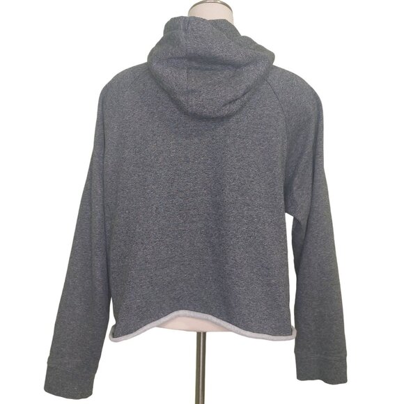 Calvin Klein Women's Gray Cut Off Hoodie Sweatshirt Size XXL Cozy - Picture 3 of 11
